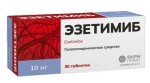Эзетимиб, таблетки 10 мг 30 шт