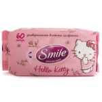 Салфетки влажные, 60 шт Смайл Хеллоу Китти универсальные для всей семьи