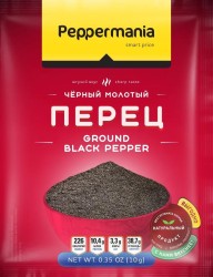 Приправа, Peppermania (Пеппермания) 10 г Перец черный молотый пакет