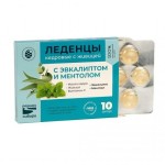 Леденцы, Родники Сибири 10 шт с эвкалиптом и ментолом витамин С