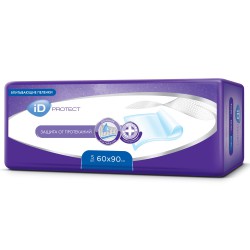Пеленки одноразовые ID Protect впитывающие р. 60смх90см 5 шт.
