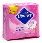 Прокладки женские, Libresse (Либресс) 10 шт инвизибл нормал софт